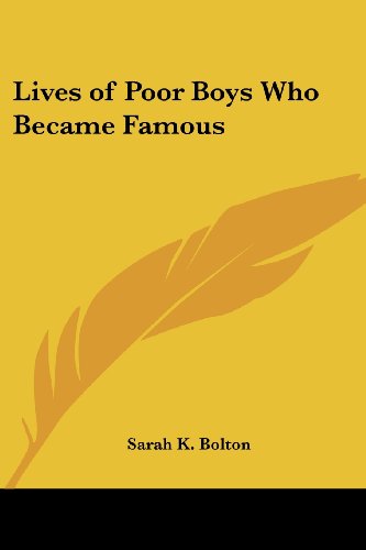 جلد کتاب Lives of Poor Boys Who Became Famous