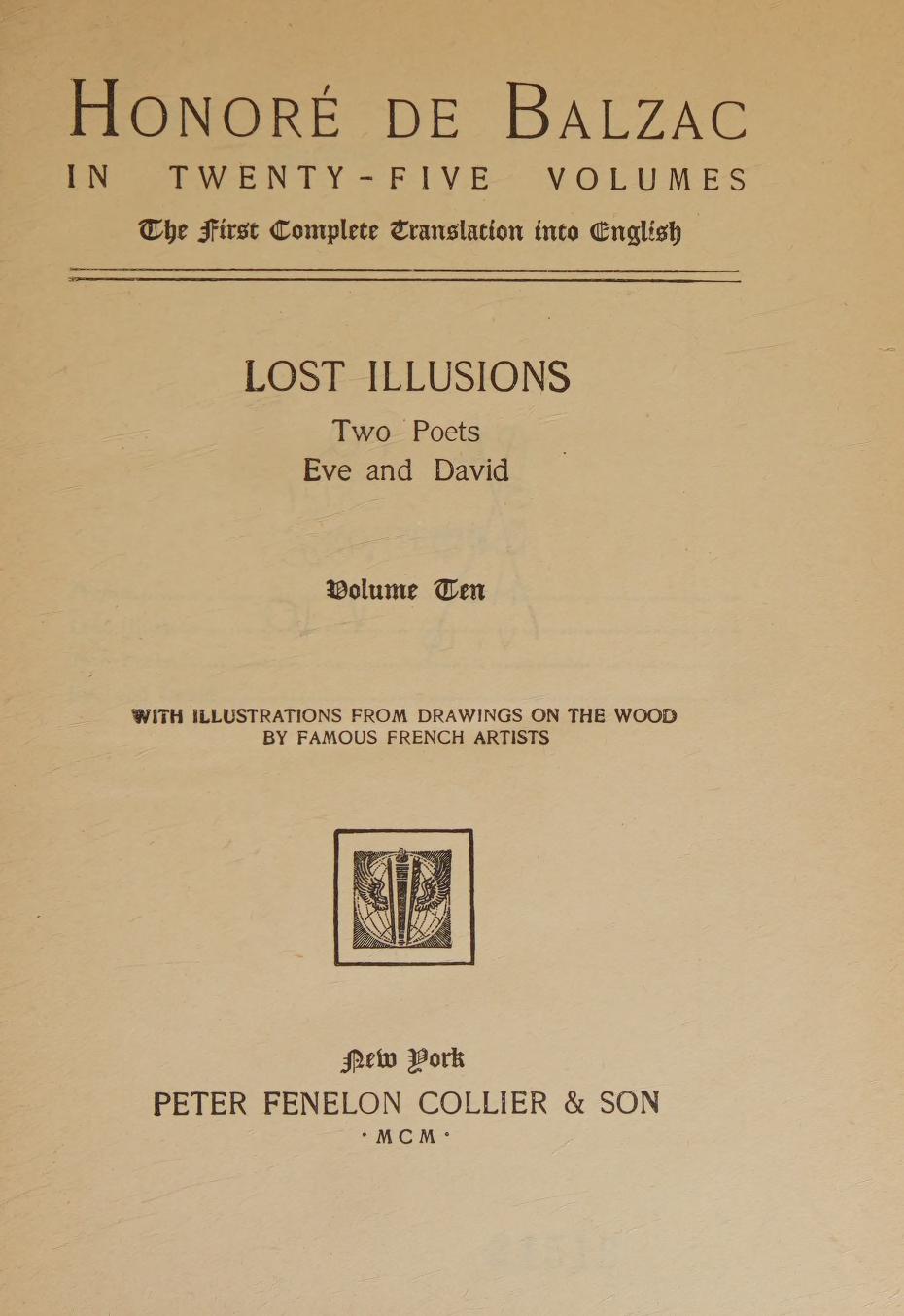 جلد کتاب Lost Illusions
