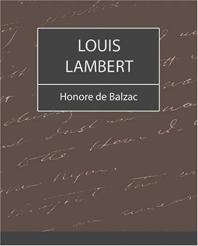 جلد کتاب Louis Lambert