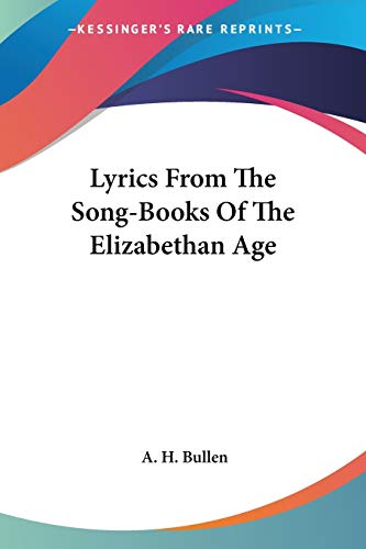 جلد کتاب Lyrics from the Song-Books of the Elizabethan Age