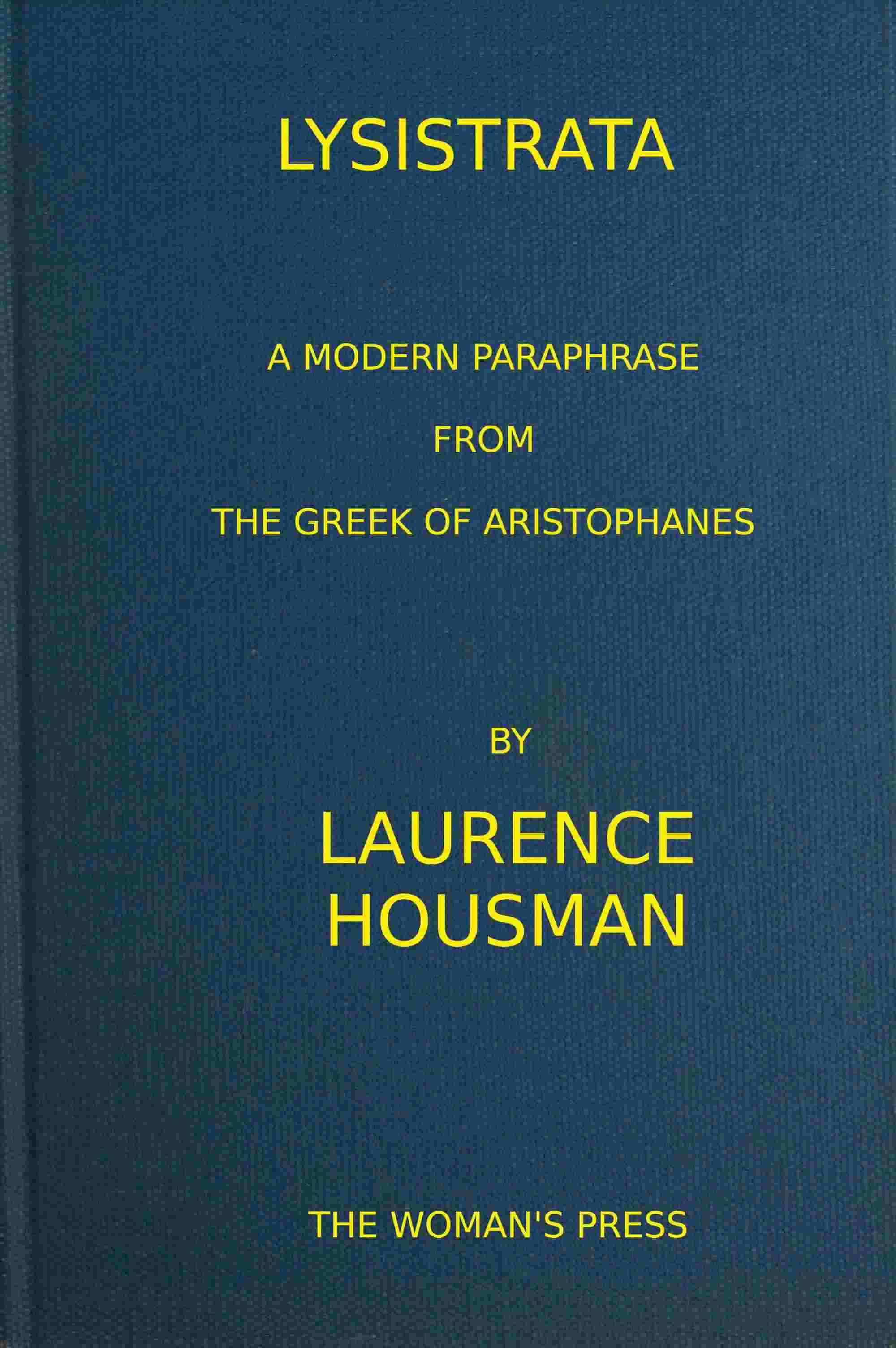 جلد کتاب Lysistrata