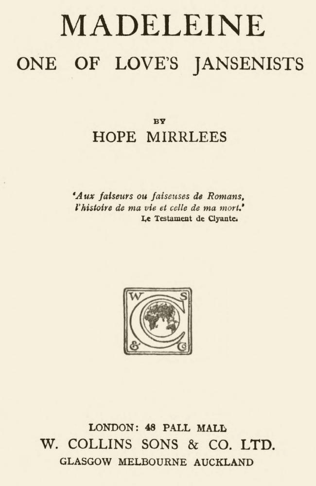جلد کتاب Madeleine: One of Love's Jansenists