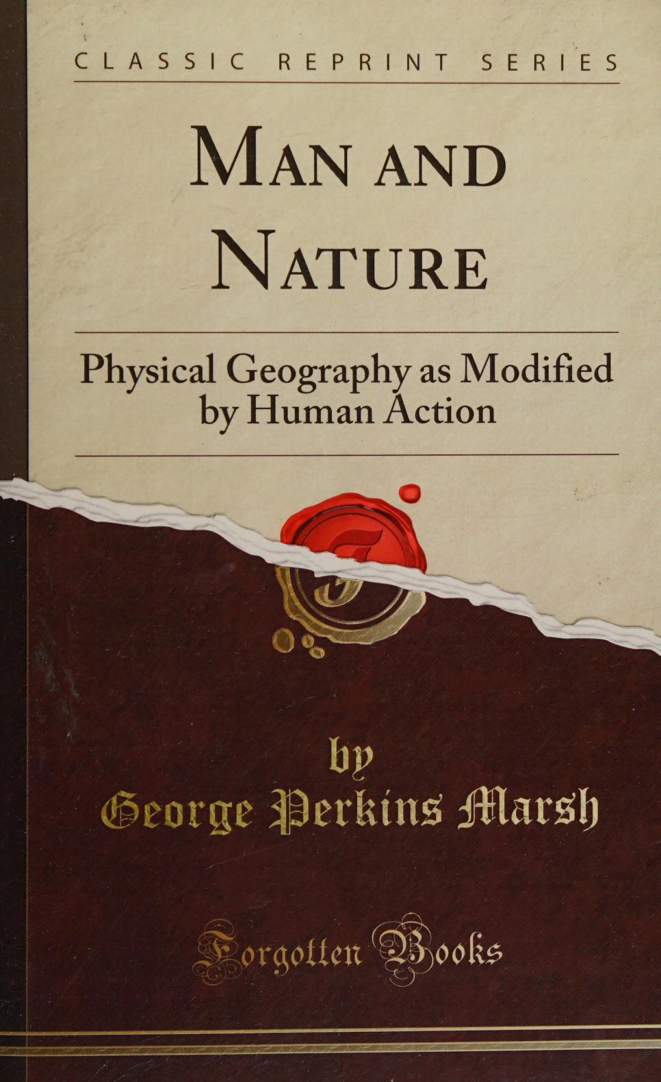 جلد کتاب Man and Nature; or, Physical Geography as Modified by Human Action