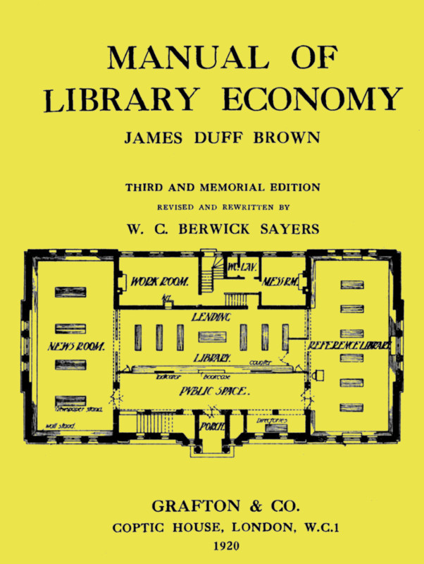 جلد کتاب Manual of Library Economy