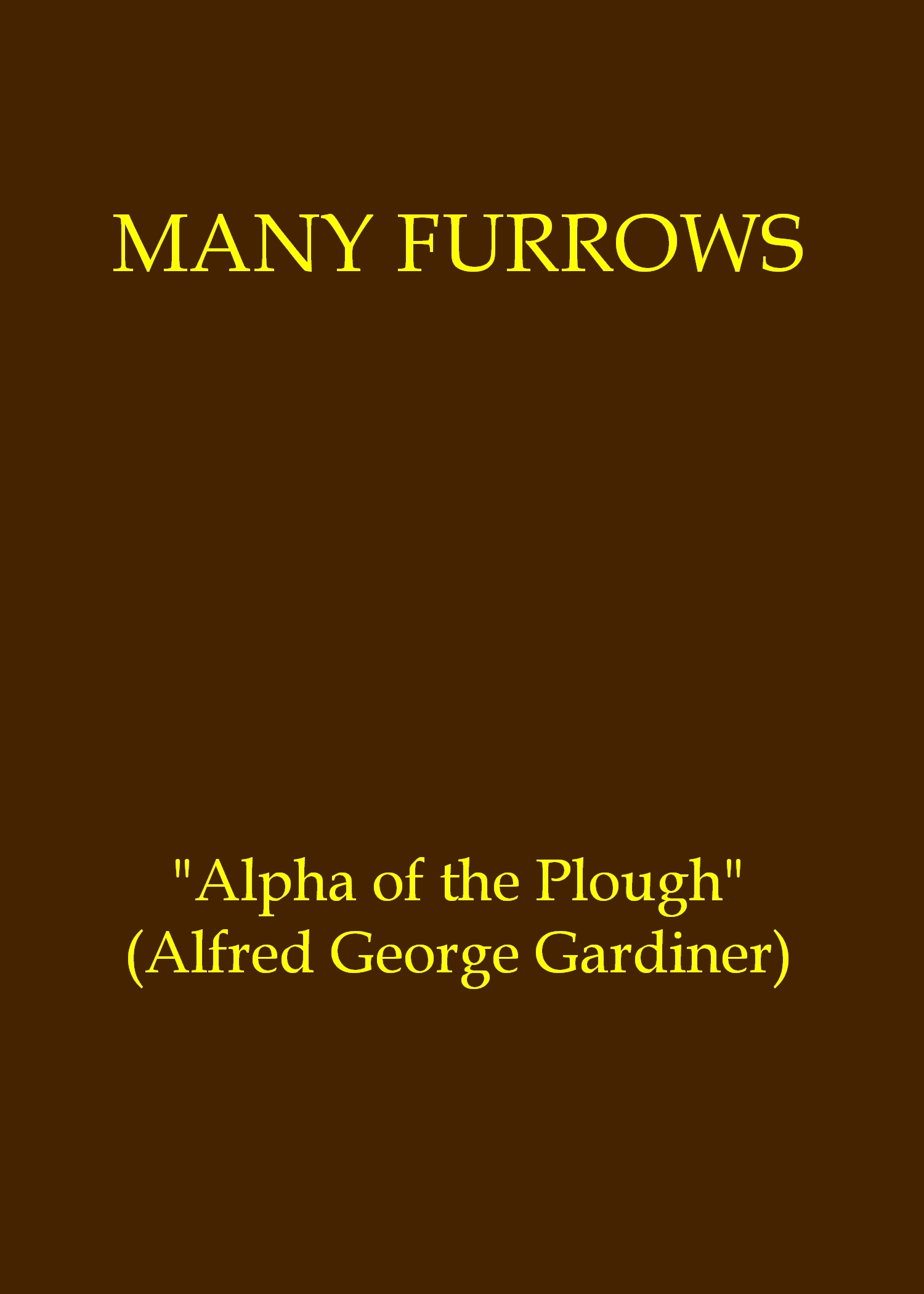 جلد کتاب Many furrows