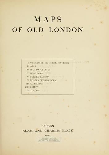جلد کتاب Maps of Old London