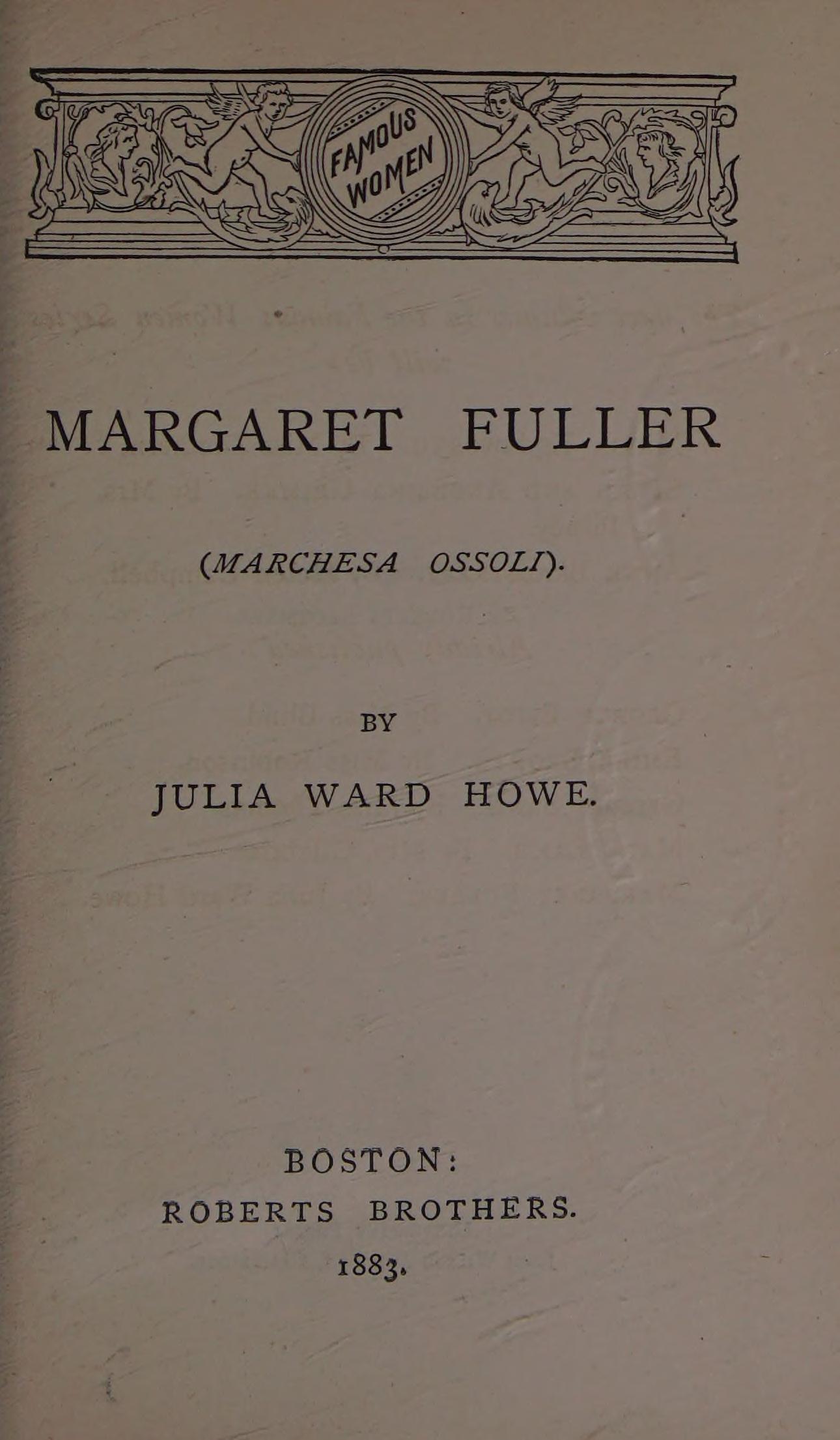 جلد کتاب Margaret Fuller (Marchesa Ossoli)