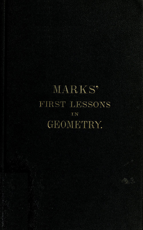 جلد کتاب Marks' First Lessons in Geometry