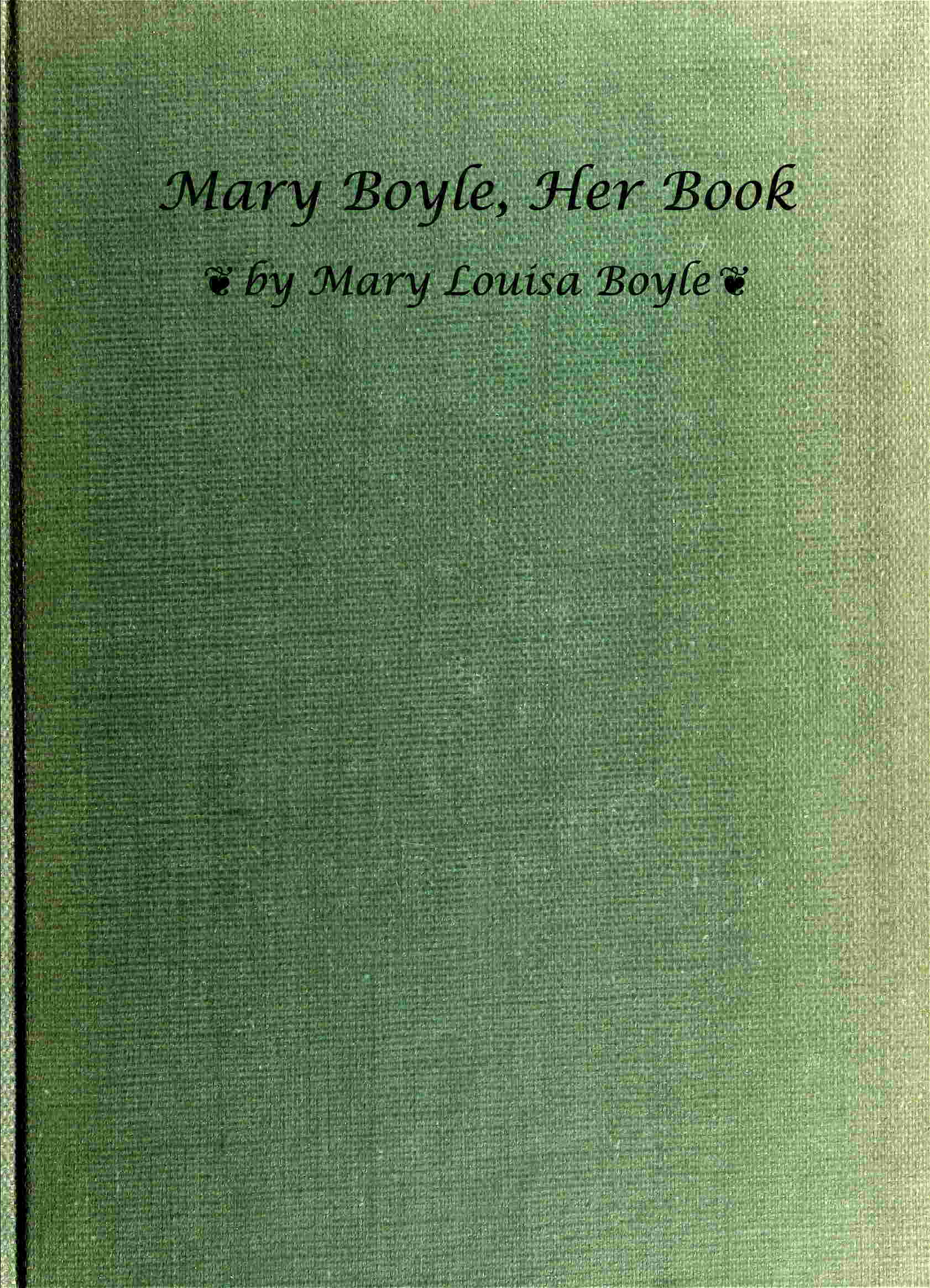 جلد کتاب Mary Boyle, Her Book