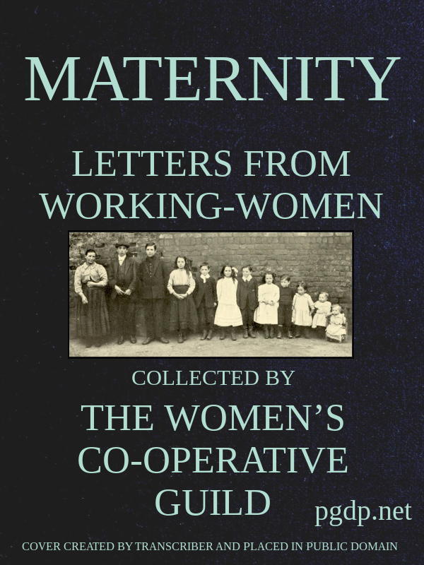 جلد کتاب Maternity: Letters from Working-Women