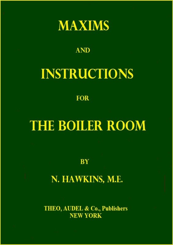 جلد کتاب Maxims and Instructions for the Boiler Room