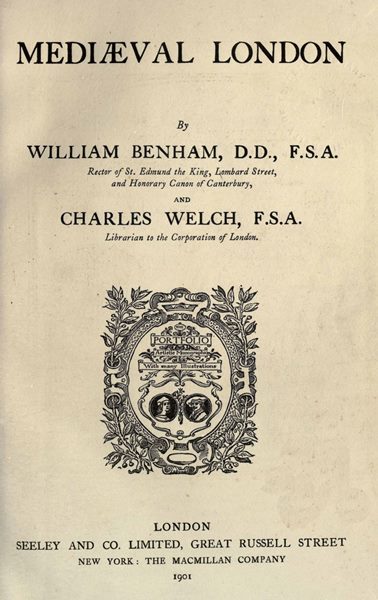جلد کتاب Mediæval London