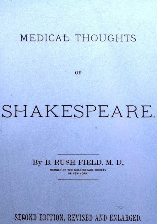 جلد کتاب Medical Thoughts of Shakespeare