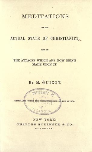 جلد کتاب Meditations on the Actual State of Christianity