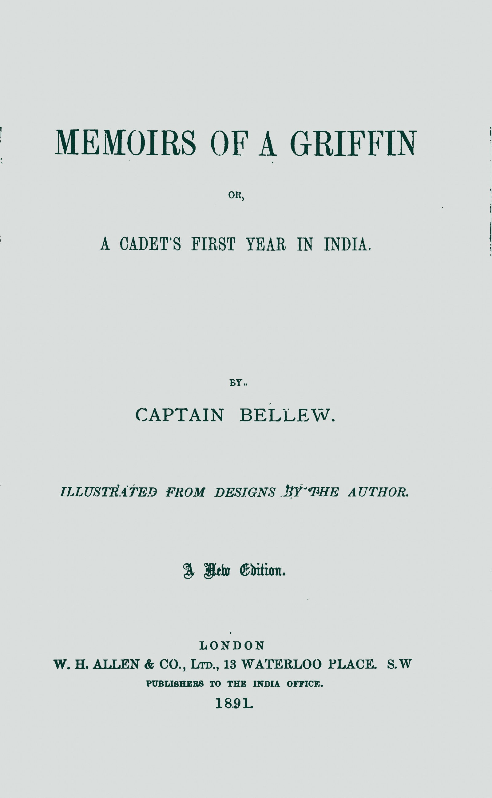 جلد کتاب Memoirs of a Griffin
