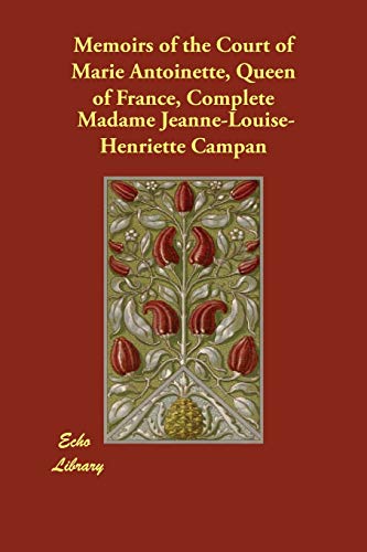 جلد کتاب Memoirs of the Court of Marie Antoinette