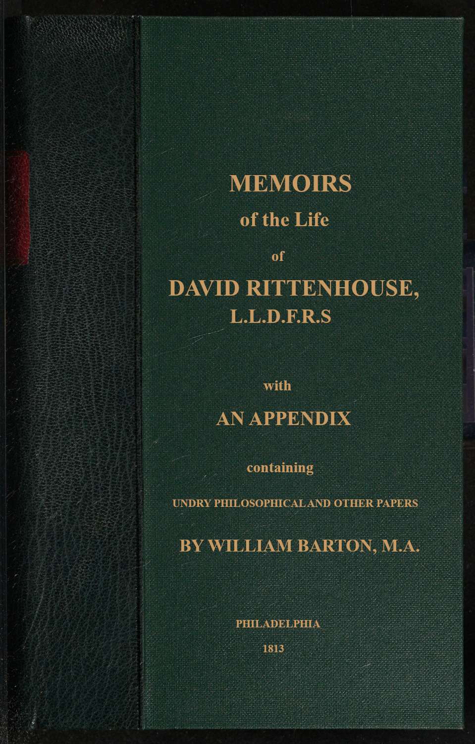 جلد کتاب Memoirs of the Life of David Rittenhouse