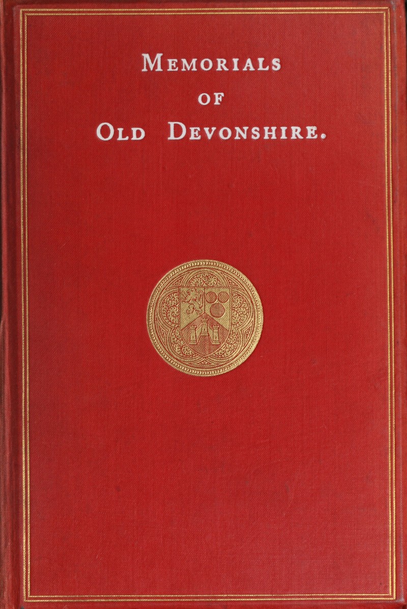 جلد کتاب Memorials of Old Devonshire
