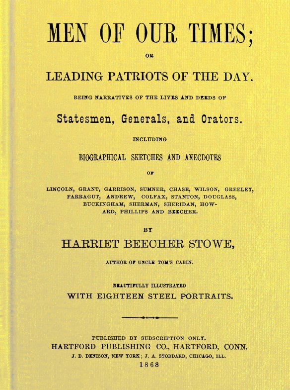 جلد کتاب Men of Our Times; Or, Leading Patriots of the Day