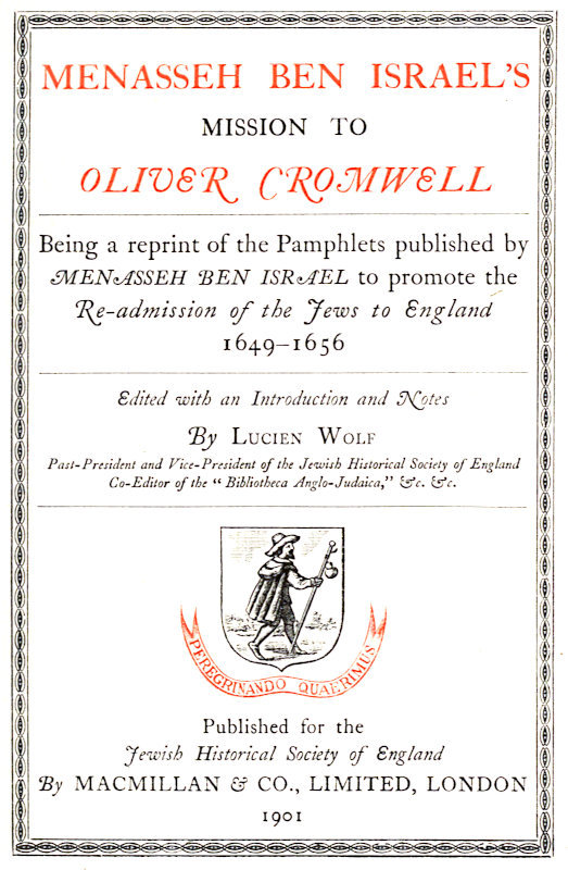 جلد کتاب Menasseh ben Israel's Mission to Oliver Cromwell