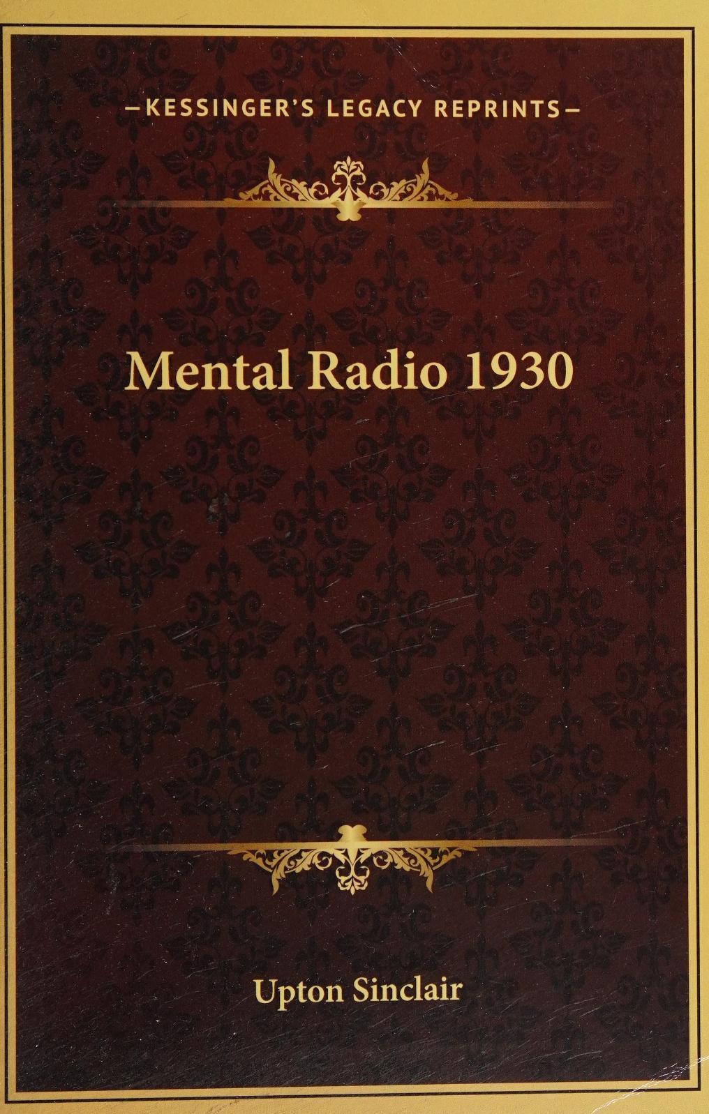 جلد کتاب Mental Radio