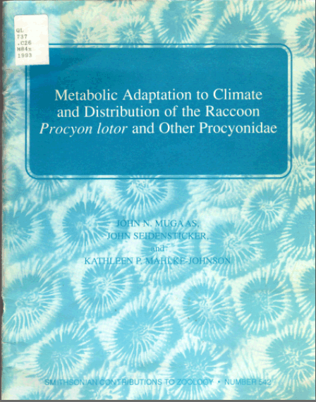 جلد کتاب Metabolic Adaptation to Climate and Distribution of the Raccoon Procyon Lotor and Other Procyonidae