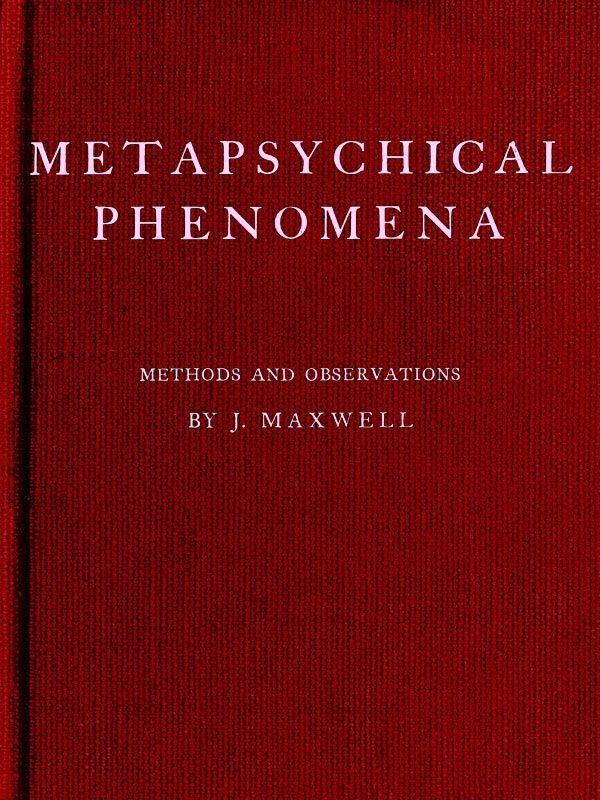 جلد کتاب Metapsychical Phenomena: Methods and Observations