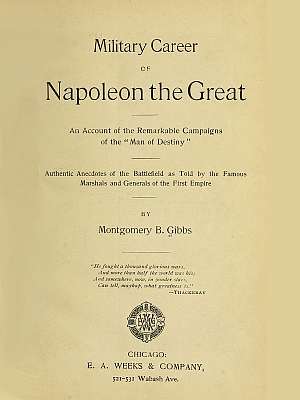 جلد کتاب Military Career of Napoleon the Great
