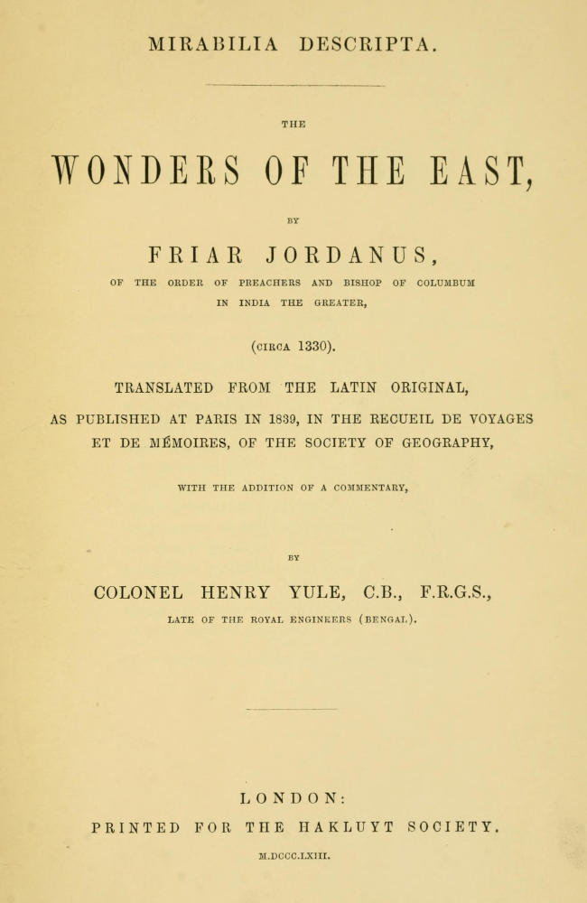 جلد کتاب Mirabilia descripta: The wonders of the East