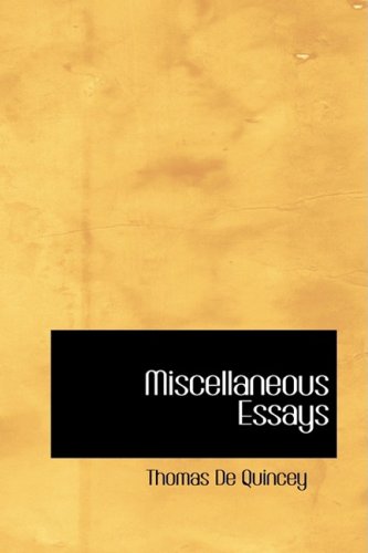 جلد کتاب Miscellaneous Essays
