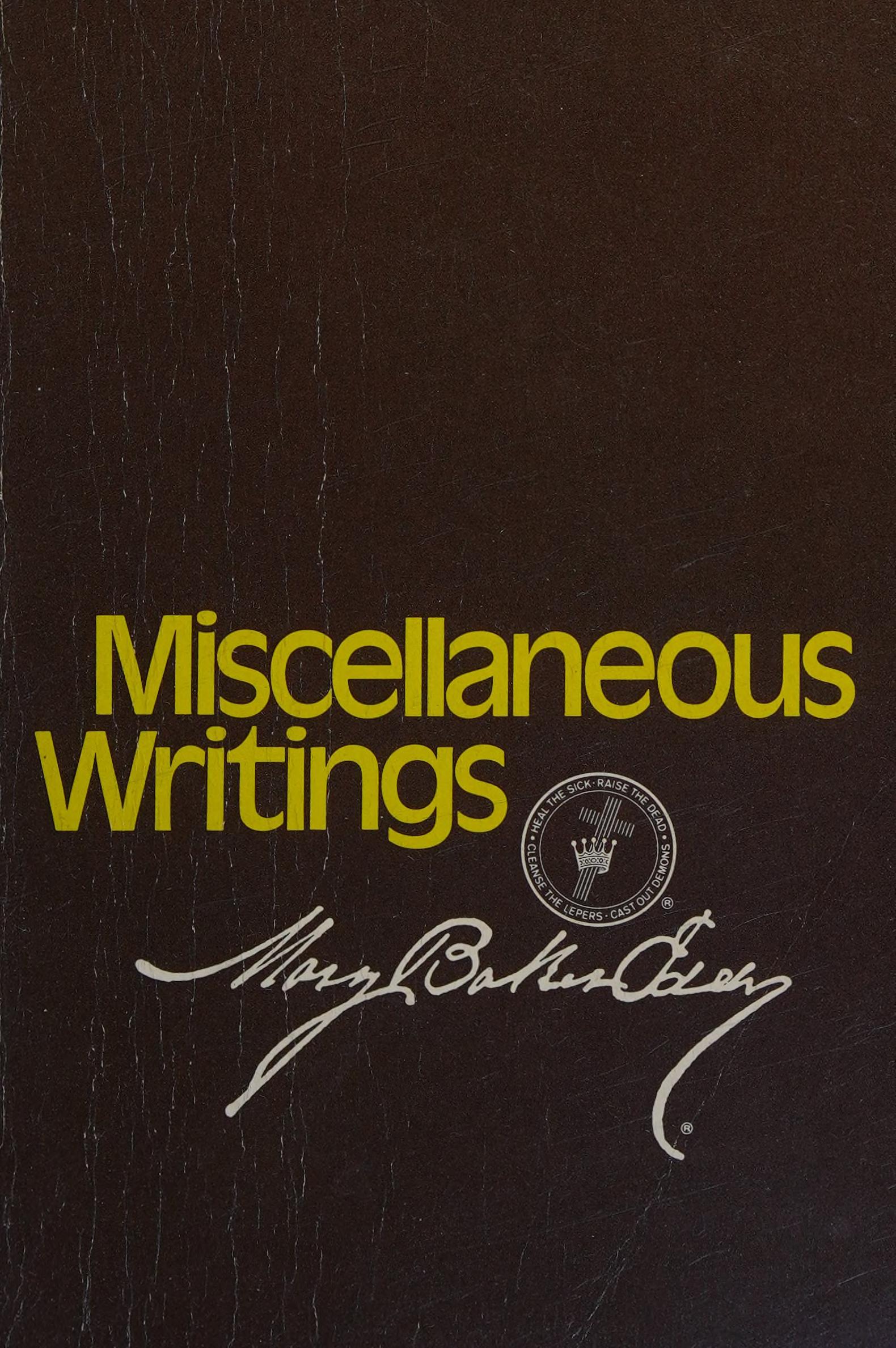 جلد کتاب Miscellaneous Writings, 1883-1896