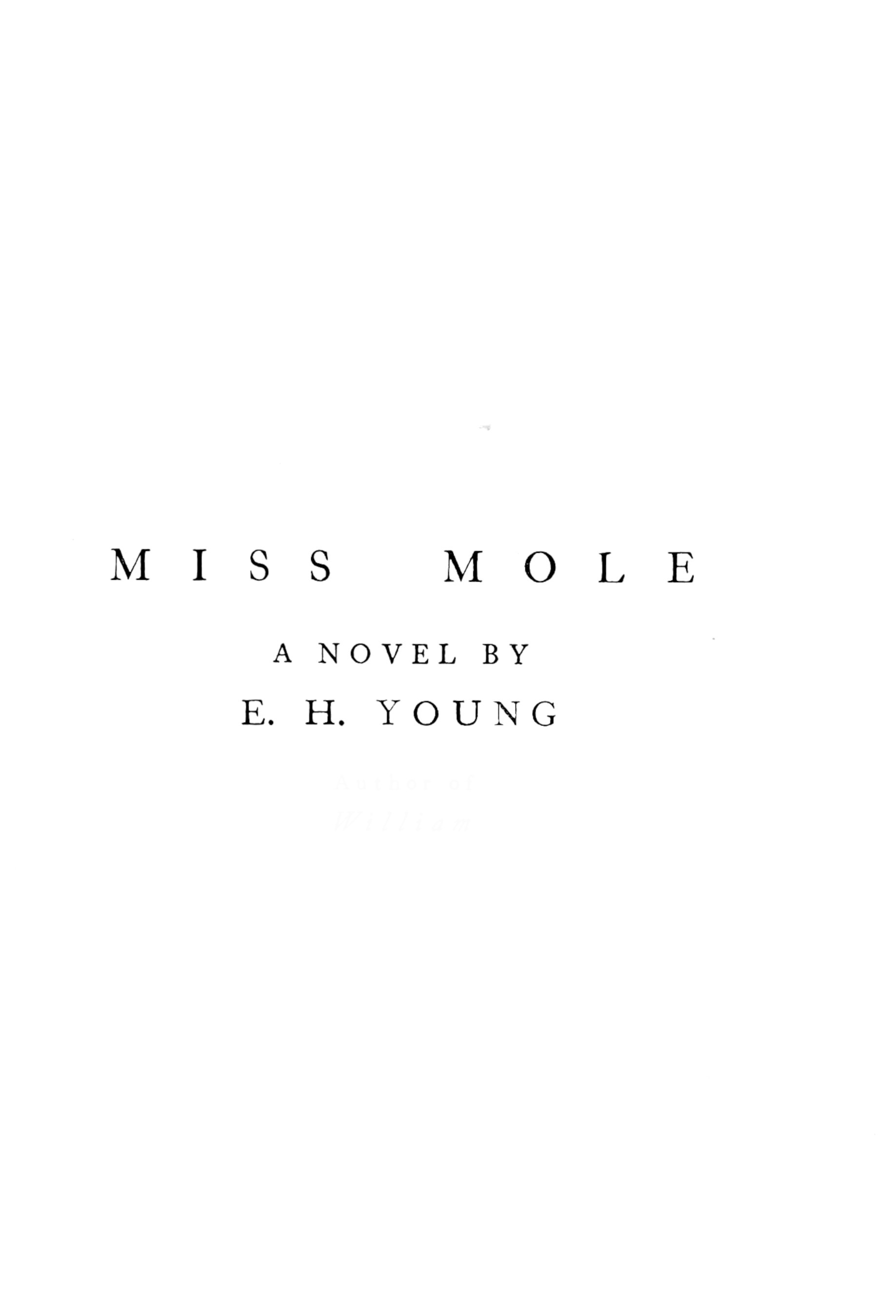 جلد کتاب Miss Mole