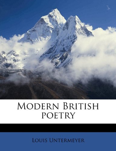 جلد کتاب Modern British Poetry