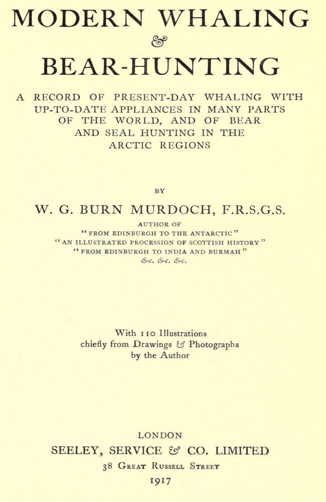 جلد کتاب Modern Whaling & Bear-Hunting