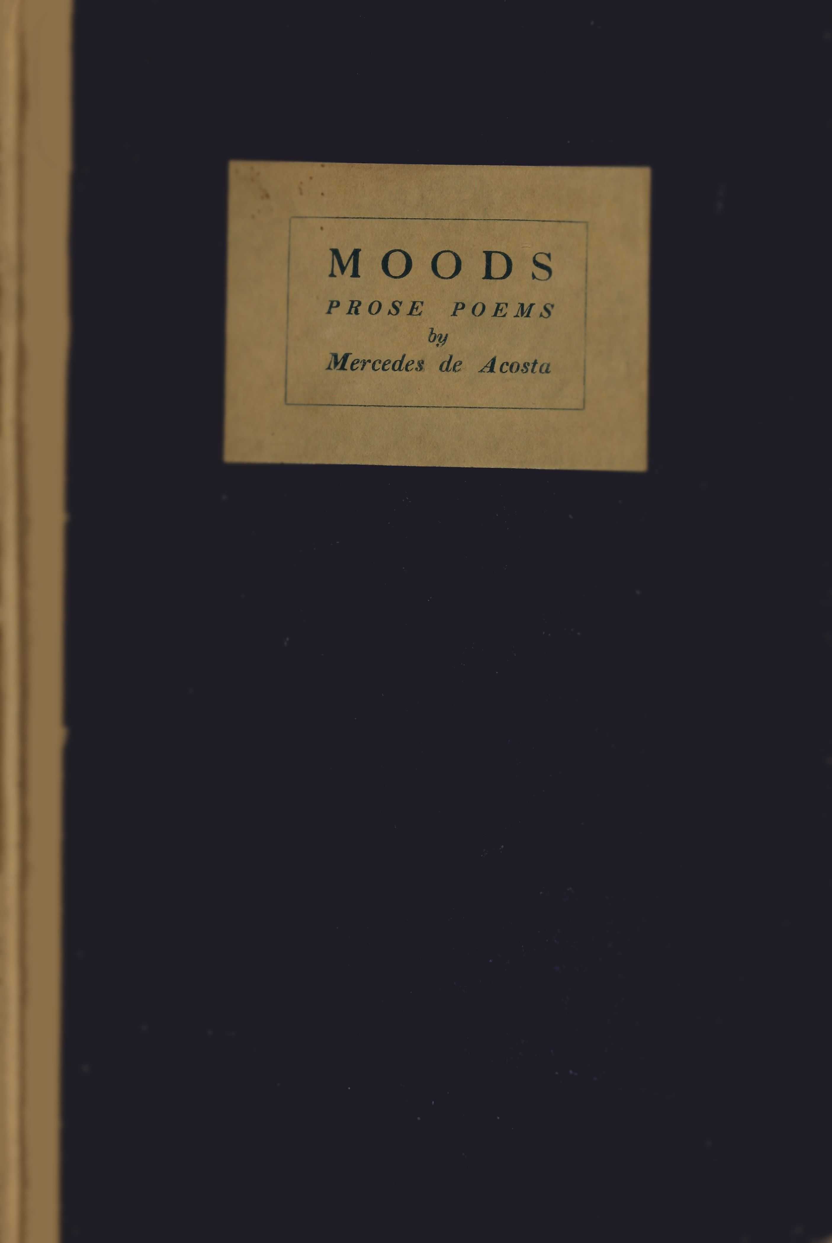 جلد کتاب Moods: Prose Poems
