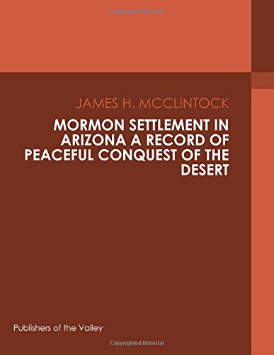 جلد کتاب Mormon Settlement in Arizona