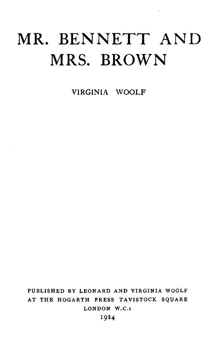 جلد کتاب Mr. Bennett and Mrs. Brown