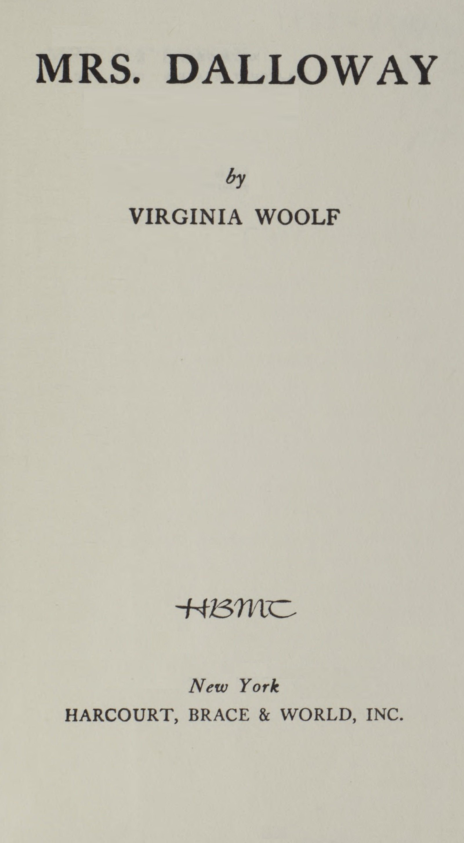جلد کتاب Mrs. Dalloway