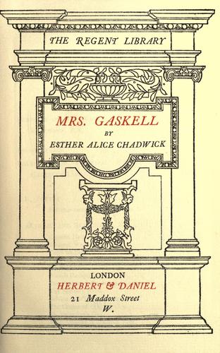 جلد کتاب Mrs. Gaskell