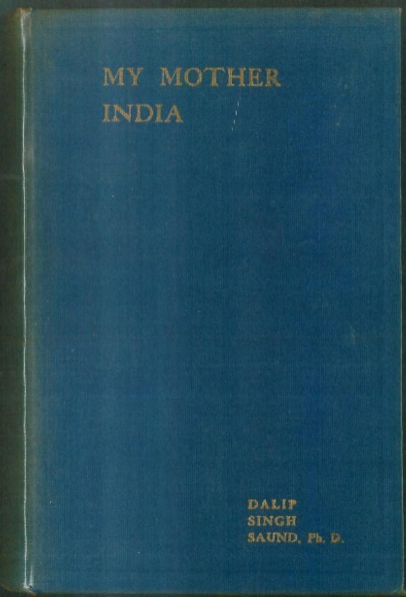 جلد کتاب My mother India