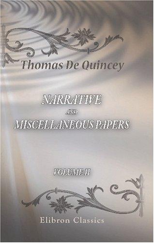 جلد کتاب Narrative and Miscellaneous Papers