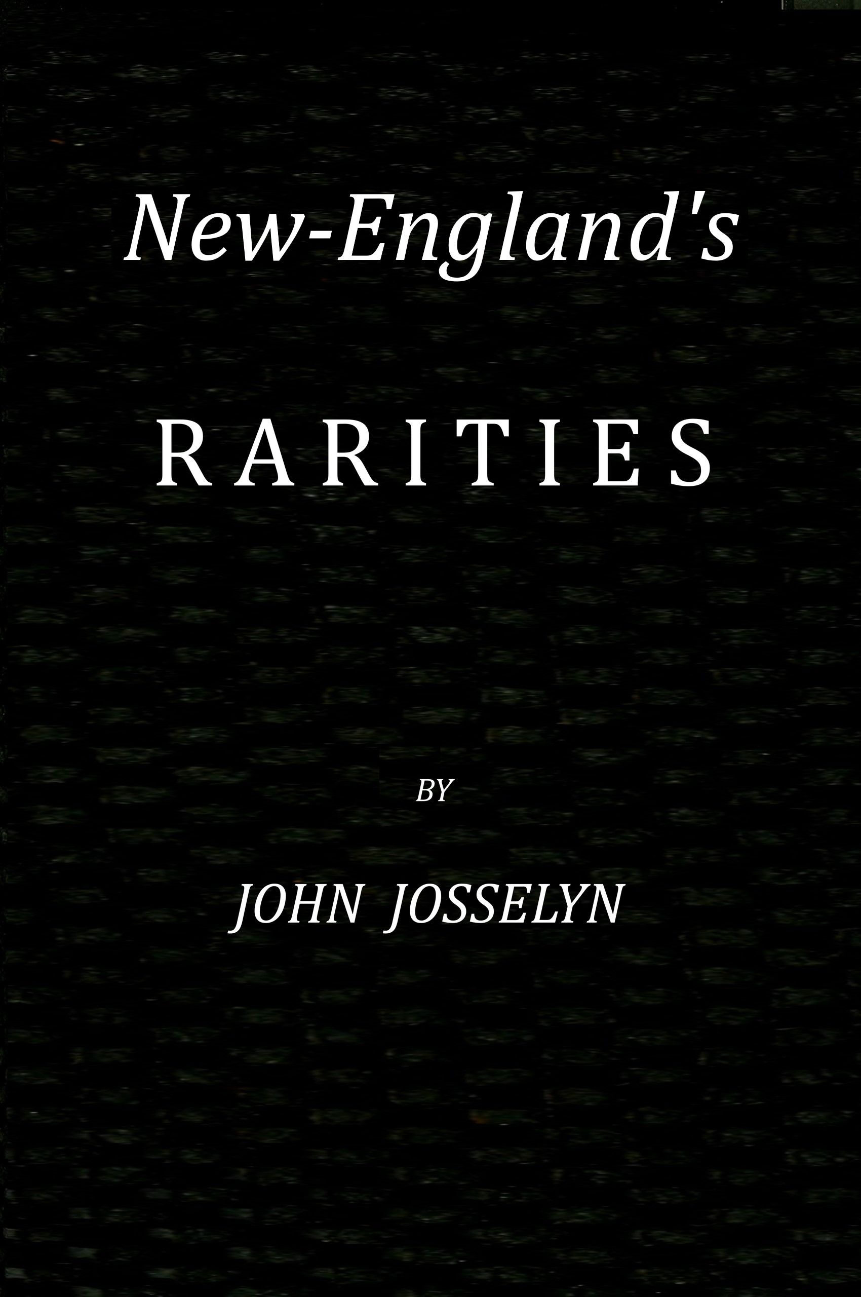 جلد کتاب New-England's Rarities Discovered