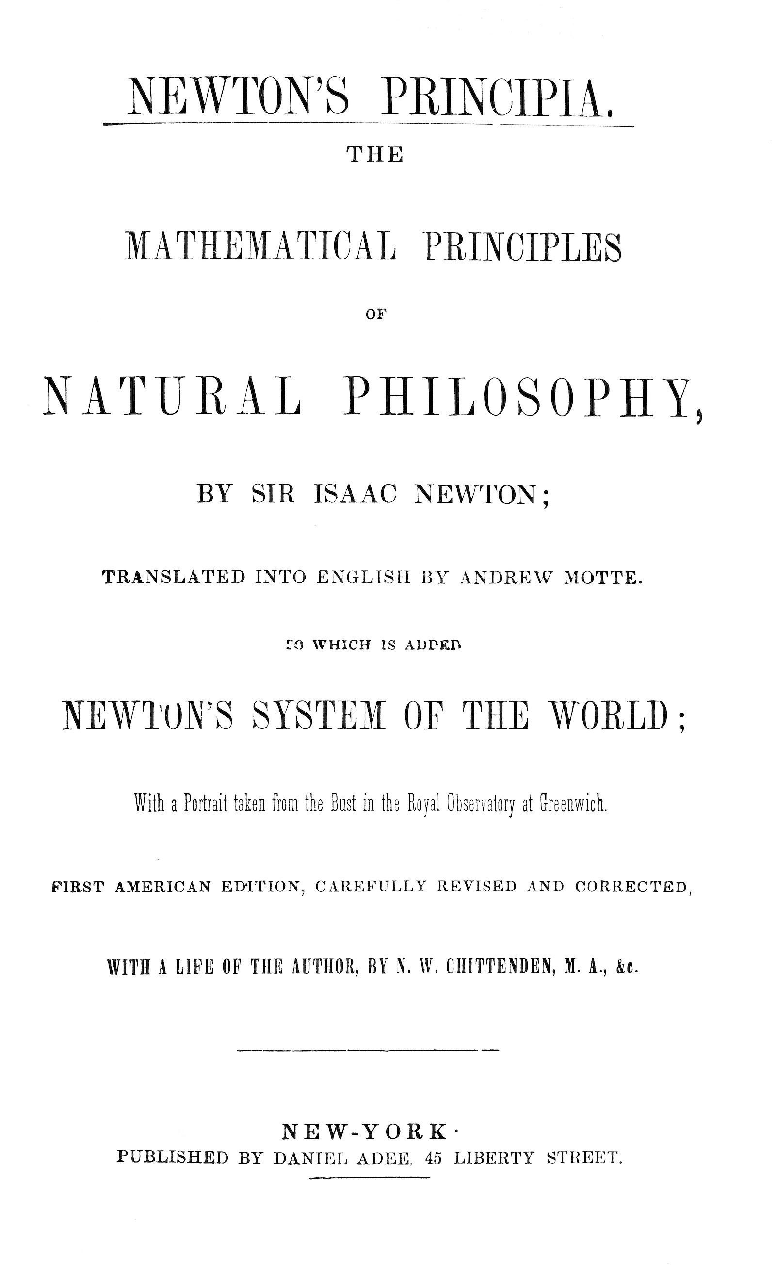 جلد کتاب Newton's Principia: The Mathematical Principles of Natural Philosophy