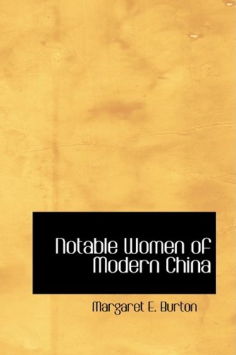 جلد کتاب Notable Women of Modern China