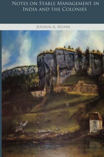 جلد کتاب Notes on Stable Management in India and the Colonies