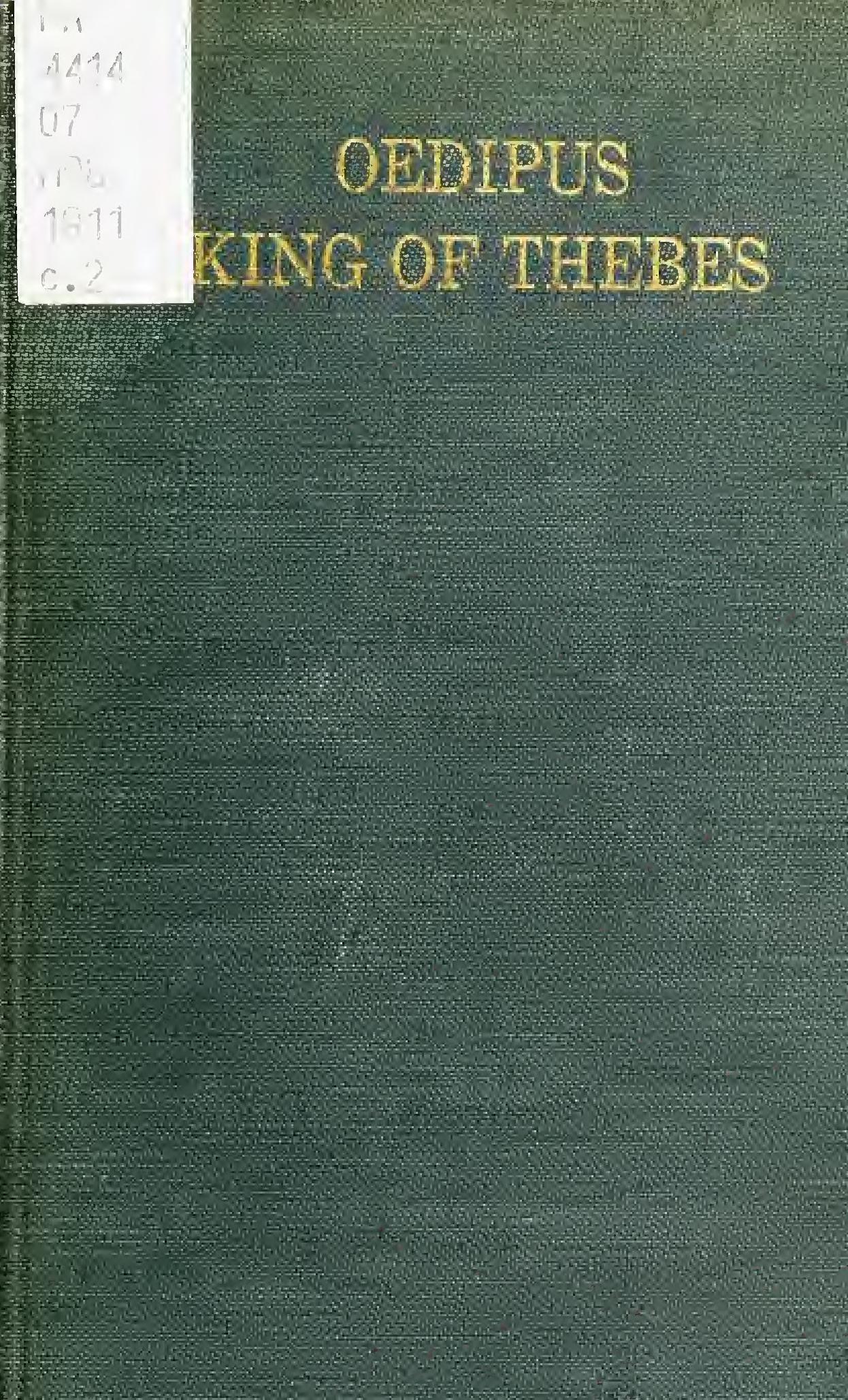 جلد کتاب Oedipus King of Thebes
