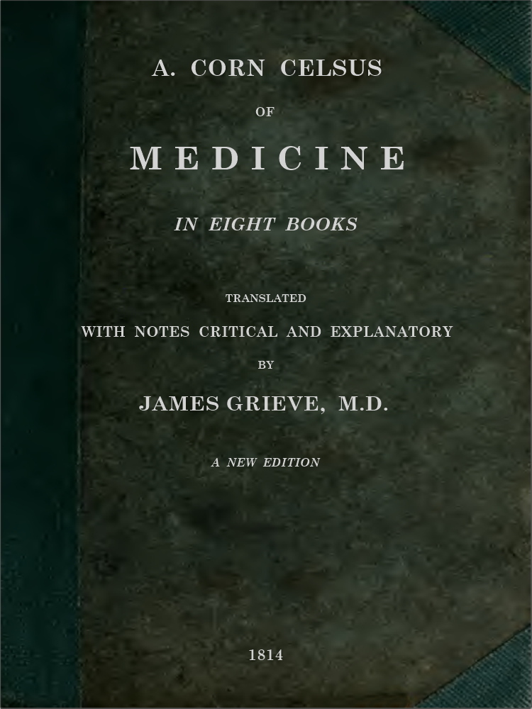 جلد کتاب Of Medicine, in Eight Books