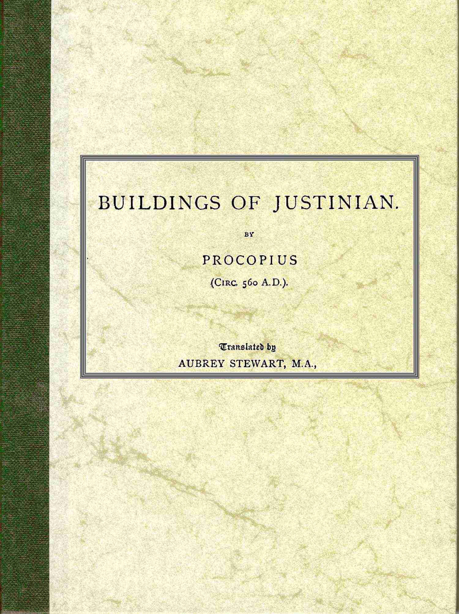 جلد کتاب Of the Buildings of Justinian