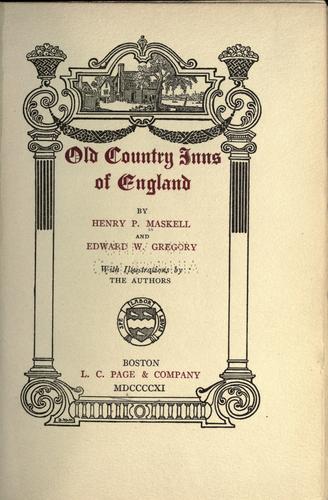 جلد کتاب Old Country Inns of England