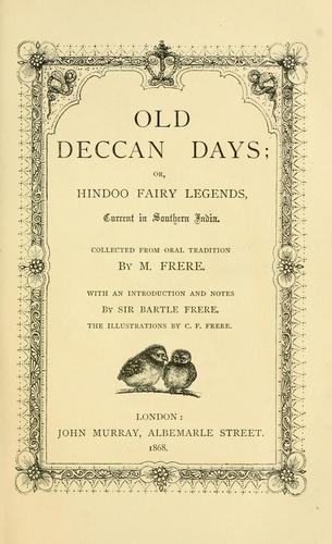 جلد کتاب Old Deccan Days; or, Hindoo Fairy Legends Current in Southern India